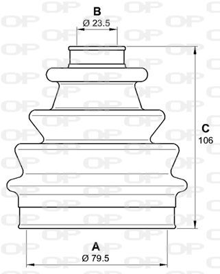 OPEN PARTS Paljekumisarja, vetoakseli SJK7053.00